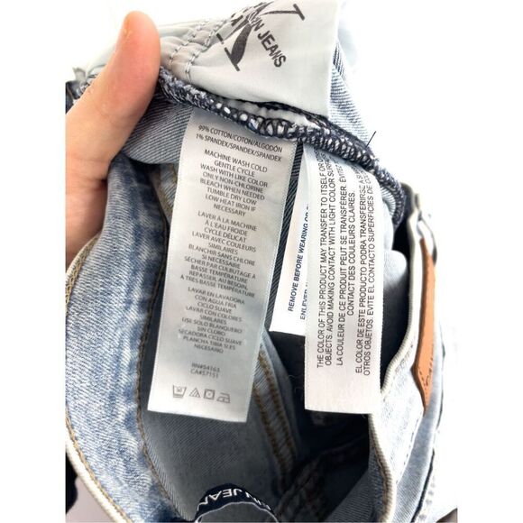 NWT Calvin Klein Jeans High Rise Straight Ankle Jean Size 25 - Picture 11 of 12